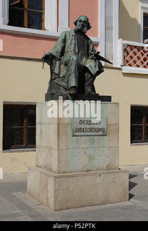 Ivan Aivazovsky (1817-1900). Russian painter. Sculpture near Aivazovsky Picture Gallery. Feodosiya. Ukraine. Stock Photo