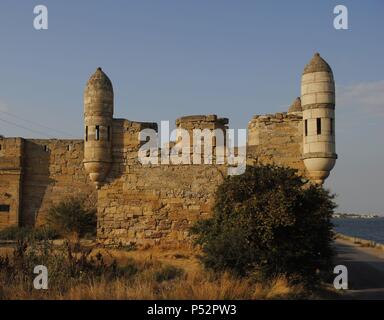 Ukraine. Autonomous Republic of Crimea. Yeni-Kale fortress, built by the Ottoman Turks, 1699-1706, under the direction of Goloppo. Near Kerch. Stock Photo