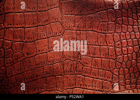 close up shot of red leather surface Stock Photo
