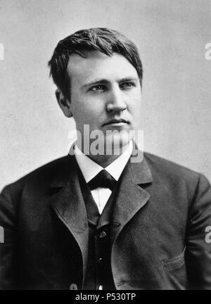 Thomas Edison, American inventor. 1880. Stock Photo