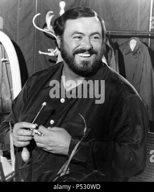 Italian operatic tenor Luciano Pavarotti. Stock Photo