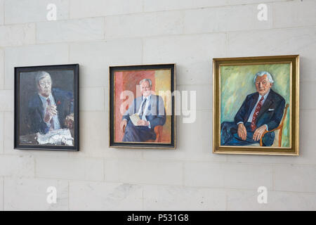 Berlin, Germany - Painting of the chancellor gallery in the Federal Chancellery. Stock Photo