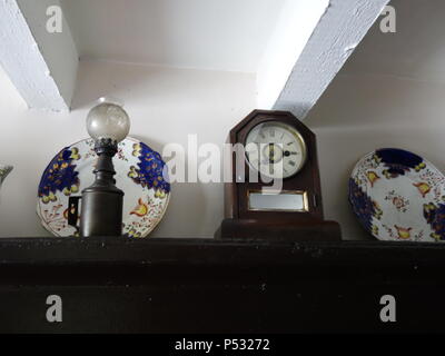 Vintage room set up as a 1969 time capsule Stock Photo