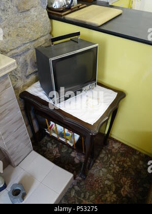 Vintage room set up as a 1969 time capsule Stock Photo