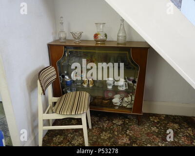 Vintage room set up as a 1969 time capsule Stock Photo