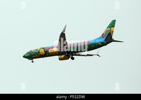 Hanover, Lower Saxony, Germany, Boeing 737-800 Bird of Paradise of the airline TUIfly Stock Photo
