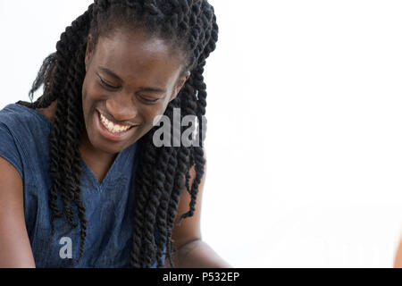 Kakuma, Kenya - Portrait of German pop singer of Ghanaian descent Ivy Qainoo. Stock Photo