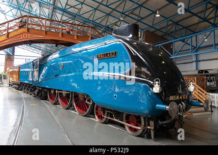 'Mallard', in The National Railway Museum, York, England Stock Photo