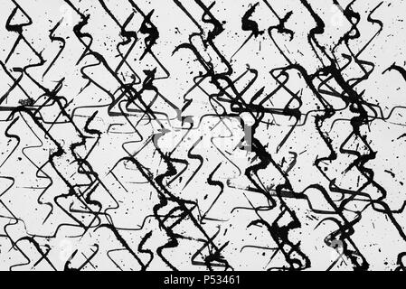 distressed monochrome black pattern on white paper background texture Stock Photo