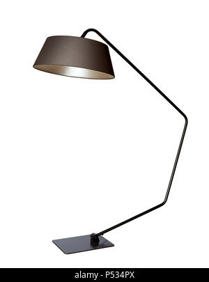 Modern floor lamp isolated on white background. Clipping path. Stock Photo