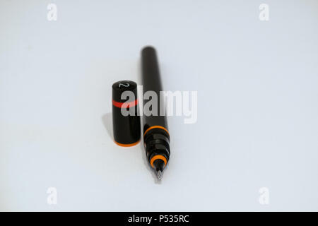 Technical pen (rapidograph) isolated on white background Stock Photo