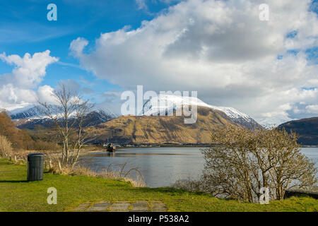 Ben Nevis from Corpach near Fort William, Highland Region, Scotland, UK Stock Photo