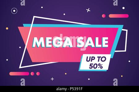 Sale banner template design material design, sale special offer. End of season special offer banner. vector illustration. Flat design Stock Vector