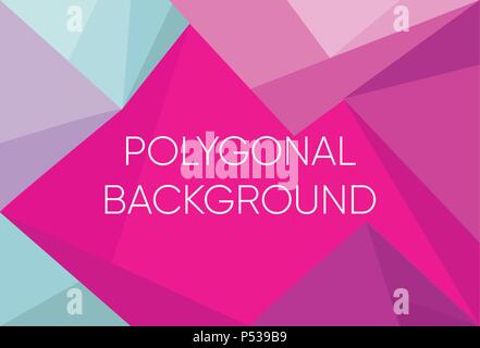 Triangle polygon pattern background and gradient violet and blue color. Blue Purple Low poly crystal background. Polygon design pattern. Stock Vector