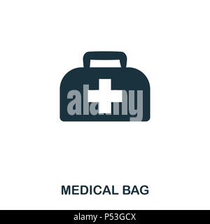 Medical Bag icon. Line style icon design. UI. Illustration of medical bag icon. Pictogram isolated on white. Ready to use in web design, apps, software, print. Stock Photo