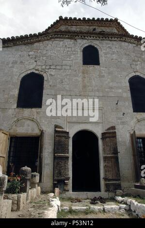Albania. Kruje. The Dollma Teqe. Bektashi temple, 1789.. The Bektashism is a Islamic sufi order. Facade. Outside.