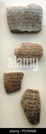 Egyptians ceramic ostraca in demotic script with references to the ...