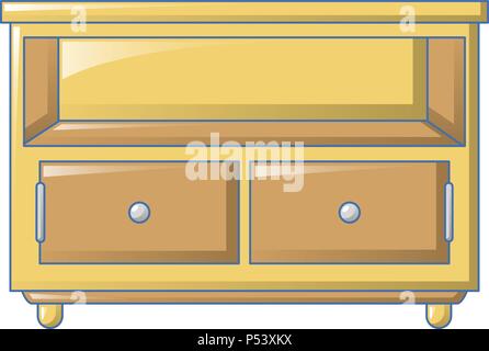 Bedroom table icon, cartoon style Stock Vector