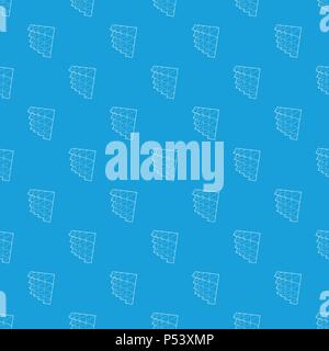 Studio insulation pattern vector seamless blue Stock Vector