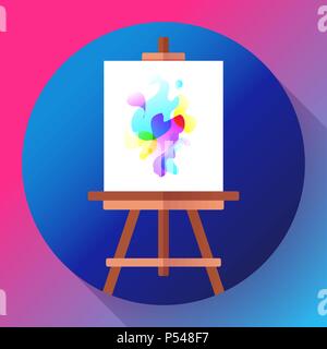 Easel With Rainbow Drawing  Printable Clip Art and Images