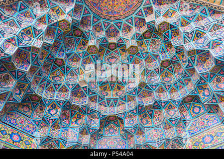 Nasir Al-Mulk Mosque ceiling detail Stock Photo - Alamy