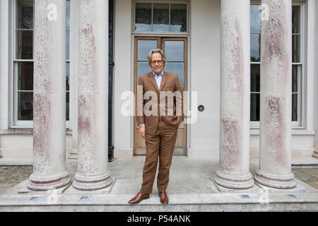 Charles Gordon-Lennox, 11th Duke of Richmond, Goodwood car racing festival founder Lord March at home in Goodwood House, West Sussex, England, UK Stock Photo