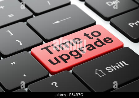 Time concept: Time To Upgrade on computer keyboard background Stock Photo