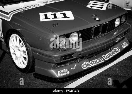 BMW E30 M3 1980s super saloon in Dolphin Grey Stock Photo - Alamy