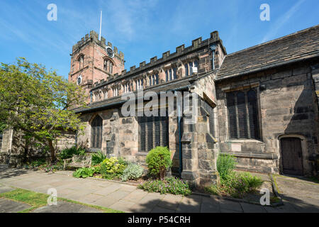 St Mary's Church in Cheadle, Cheshire, UK. Stock Photo