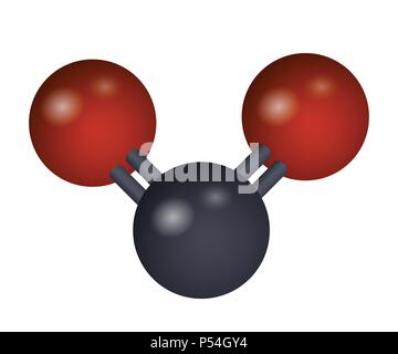 A molecule of carbon dioxide Stock Vector