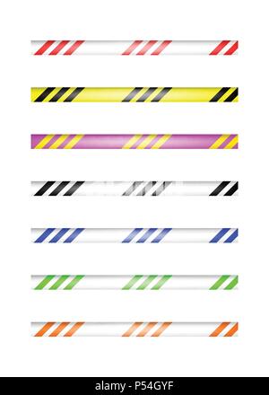 Types of Caution tape Stock Vector