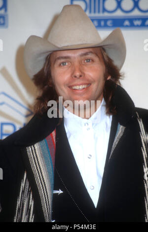 SANTA MONICA, CA - DECEMBER 3: Singer Dwight Yoakam attends the Second Annual Billboard Music Awards on December 3, 1991 at The Barker Hangar, Santa Monica Air Center in Santa Monica, California. Photo by Barry King/Alamy Stock Photo Stock Photo