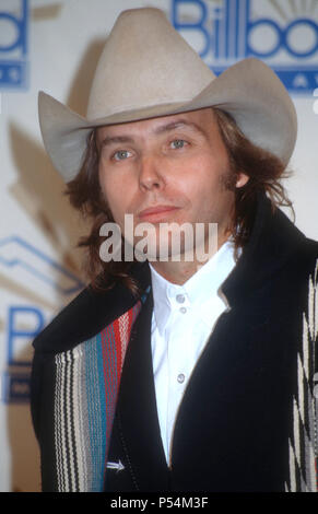 SANTA MONICA, CA - DECEMBER 3: Singer Dwight Yoakam attends the Second Annual Billboard Music Awards on December 3, 1991 at The Barker Hangar, Santa Monica Air Center in Santa Monica, California. Photo by Barry King/Alamy Stock Photo Stock Photo