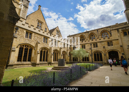 Oxford, JUL 9: Interior view of the famous Christ Church Cathedral on JUL 9, 2017 at Oxford, United Kingdom Stock Photo