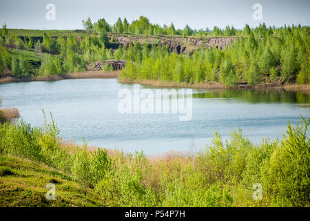 Photo of picturesque hilly terrain and river Stock Photo