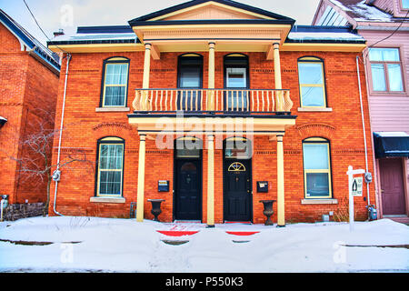 Views of Ottawa, Canada during snow storm in winter during daytime Stock Photo