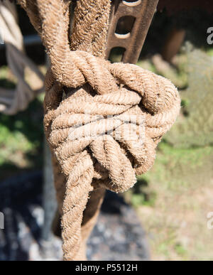 old rope knot Stock Photo