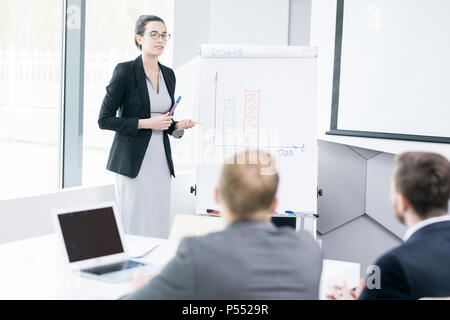 Young Businesswoman Giving Presentation Stock Photo