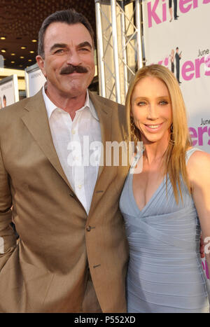 Tom Selleck & his wife- 'The Killers' Premiere at the Arclight Theatre in Los Angeles.Tom Selleck   Wife Jilly  13  Event in Hollywood Life - California, Red Carpet Event, USA, Film Industry, Celebrities, Photography, Bestof, Arts Culture and Entertainment, Celebrities fashion, Best of, Hollywood Life, Event in Hollywood Life - California, Red Carpet and backstage, Music celebrities, Topix, Couple, family ( husband and wife ) and kids- Children, brothers and sisters inquiry tsuni@Gamma-USA.com, Credit Tsuni / USA, 2010 Stock Photo