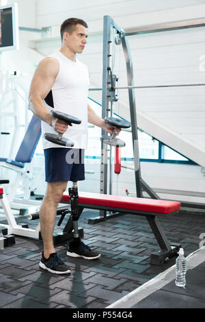 Amputee Man in Gym Stock Photo