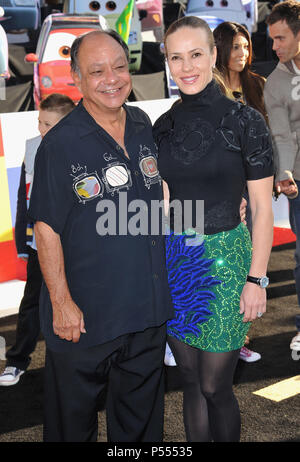 Cheech Marin, wife  at Cars 2 Premiere at the El Capitan Theatre In Los Angeles.Cheech Marin, wife  42 ------------- Red Carpet Event, Vertical, USA, Film Industry, Celebrities,  Photography, Bestof, Arts Culture and Entertainment, Topix Celebrities fashion /  Vertical, Best of, Event in Hollywood Life - California,  Red Carpet and backstage, USA, Film Industry, Celebrities,  movie celebrities, TV celebrities, Music celebrities, Photography, Bestof, Arts Culture and Entertainment,  Topix, vertical,  family from from the year , 2011, inquiry tsuni@Gamma-USA.com Husband and wife Stock Photo