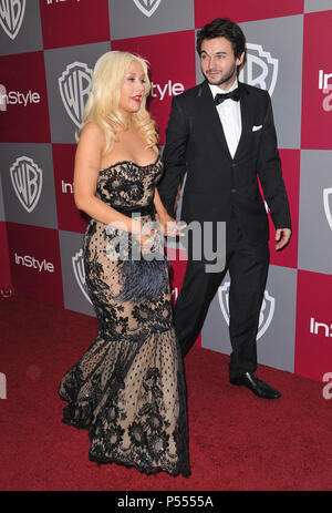 Christina Aguilera, Matt Rutler - Warner Bros & In Style Party after the Golden Globes at the Beverly Hilton Hotel in Los Angeles.Christina Aguilera, Matt Rutler 204 ------------- Red Carpet Event, Vertical, USA, Film Industry, Celebrities,  Photography, Bestof, Arts Culture and Entertainment, Topix Celebrities fashion /  Vertical, Best of, Event in Hollywood Life - California,  Red Carpet and backstage, USA, Film Industry, Celebrities,  movie celebrities, TV celebrities, Music celebrities, Photography, Bestof, Arts Culture and Entertainment,  Topix, vertical,  family from from the year , 2011 Stock Photo