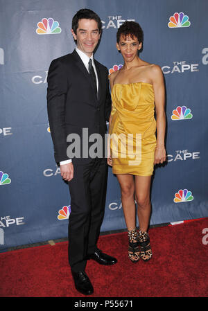 James Frain,  Wife Marta Cunningham    -  The Cape Premiere at the Music Box Theatre In Los Angeles.James Frain,  Wife Marta Cunningham 18 ------------- Red Carpet Event, Vertical, USA, Film Industry, Celebrities,  Photography, Bestof, Arts Culture and Entertainment, Topix Celebrities fashion /  Vertical, Best of, Event in Hollywood Life - California,  Red Carpet and backstage, USA, Film Industry, Celebrities,  movie celebrities, TV celebrities, Music celebrities, Photography, Bestof, Arts Culture and Entertainment,  Topix, vertical,  family from from the year , 2011, inquiry tsuni@Gamma-USA.c Stock Photo