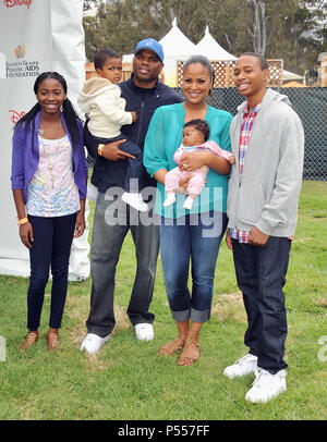 Laila Ali, husband Curtis Conway, daughter Sydney , son Curtis  at the Pediatric Aid Foundation 2011 at the Wadsworth Theatre In Los Angeles.Laila Ali, husband Curtis Conway, daughter Sydney , son Curtis  54 ------------- Red Carpet Event, Vertical, USA, Film Industry, Celebrities,  Photography, Bestof, Arts Culture and Entertainment, Topix Celebrities fashion /  Vertical, Best of, Event in Hollywood Life - California,  Red Carpet and backstage, USA, Film Industry, Celebrities,  movie celebrities, TV celebrities, Music celebrities, Photography, Bestof, Arts Culture and Entertainment,  Topix, v Stock Photo