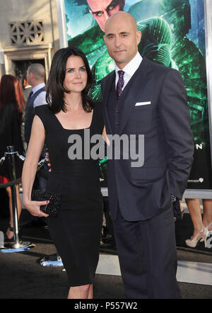 Mark Strong, wife  at the Green Lantern Premiere at the Chinese Theatre in Los Angeles.Mark Strong, wife  77 ------------- Red Carpet Event, Vertical, USA, Film Industry, Celebrities,  Photography, Bestof, Arts Culture and Entertainment, Topix Celebrities fashion /  Vertical, Best of, Event in Hollywood Life - California,  Red Carpet and backstage, USA, Film Industry, Celebrities,  movie celebrities, TV celebrities, Music celebrities, Photography, Bestof, Arts Culture and Entertainment,  Topix, vertical,  family from from the year , 2011, inquiry tsuni@Gamma-USA.com Husband and wife Stock Photo