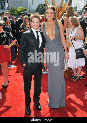 Seth Green and Clare Grant at the 2011 Creative Emmy Awards at the Nokia Theatre In Los Angeles.Seth Green and Clare Grant  155 ------------- Red Carpet Event, Vertical, USA, Film Industry, Celebrities,  Photography, Bestof, Arts Culture and Entertainment, Topix Celebrities fashion /  Vertical, Best of, Event in Hollywood Life - California,  Red Carpet and backstage, USA, Film Industry, Celebrities,  movie celebrities, TV celebrities, Music celebrities, Photography, Bestof, Arts Culture and Entertainment,  Topix, vertical,  family from from the year , 2011, inquiry tsuni@Gamma-USA.com Husband  Stock Photo