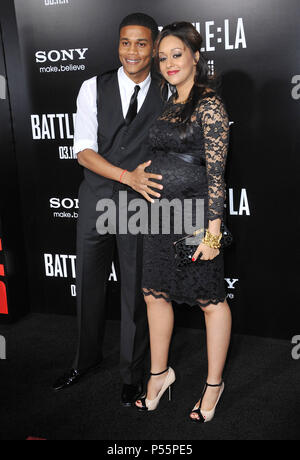 Tia Mowry , Cory Hardrict  at the   Battle: Los Angeles Premiere at the Westwood Village Theatre In Los Angeles.Tia Mowry , Cory Hardrict  76 ------------- Red Carpet Event, Vertical, USA, Film Industry, Celebrities,  Photography, Bestof, Arts Culture and Entertainment, Topix Celebrities fashion /  Vertical, Best of, Event in Hollywood Life - California,  Red Carpet and backstage, USA, Film Industry, Celebrities,  movie celebrities, TV celebrities, Music celebrities, Photography, Bestof, Arts Culture and Entertainment,  Topix, vertical,  family from from the year , 2011, inquiry tsuni@Gamma-US Stock Photo