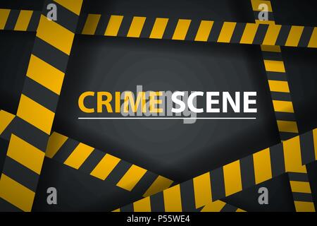 Crime Line Design Police tape, crime danger line. Caution police lines isolated. Warning ...