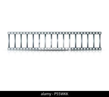Realistic metal stair on the white background. Stock Vector