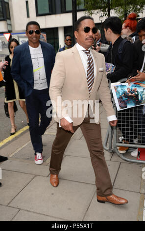 Celebrities at BBC Radio 2 including Bryce Dallas Howard, Chris Pratt and The Jacksons  Featuring: Marlon Jackson Where: London, United Kingdom When: 25 May 2018 Credit: Tony Oudot/WENN Stock Photo